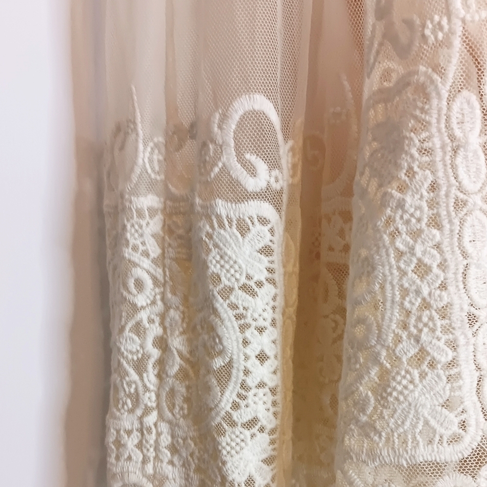 REBA COUNTRY WESTERN NATURAL CREAM CROCHET LACE RHIANNON MIDI DRESS NEW - Picture 13 of 16